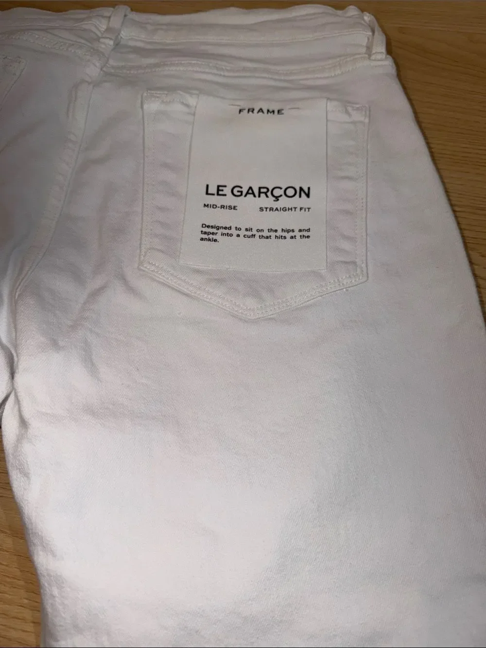 FRAME le garcon in blanc White 28 NWT $209 - Picture 6 of 7